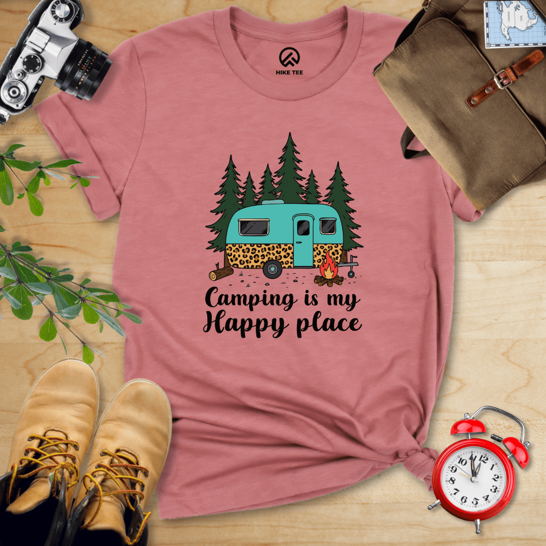 Vmcapparelllc Camping is my Happy Place Shirt